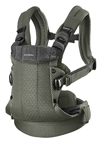 BabyBjörn Marsupio Harmony Mesh 3D, Verde scuro