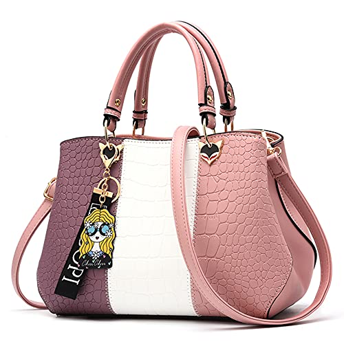 DIRRONA Borsa da Donna Design a Blocchi di Colore Borsa a Tracolla...