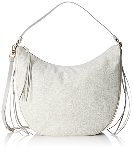 Borbonese 924796648, Borsa a Spalla Donna, Grigio (Light Grey),...