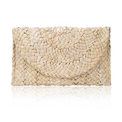 ISIYINER Pochette in Paglia Estiva,Borsa Mare borsa da donna Eleganti...