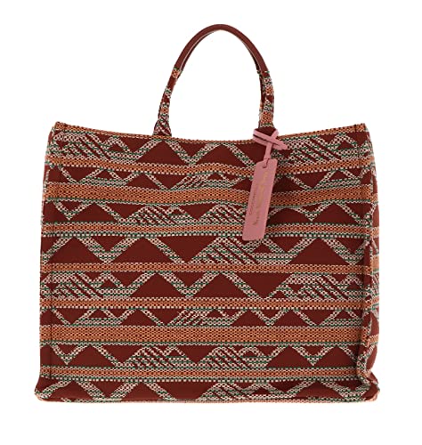 Coccinelle Borsa shopper jacquard cannella