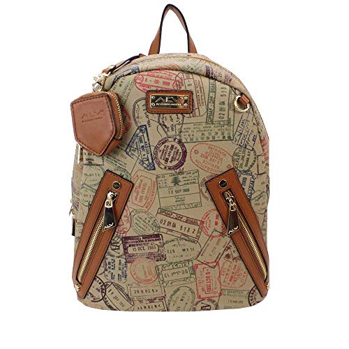 ALV Zaino-Backpack by Alviero Martini unisex Safari- 27,5X31X15