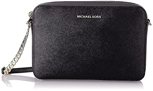 Michael Kors Jet Set Large, Borsa a Tracolla Donna, Nero (Black),...