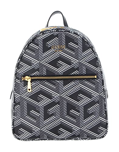 Guess Vikky Backpack, Borsa Donna, Black Logo, Unica