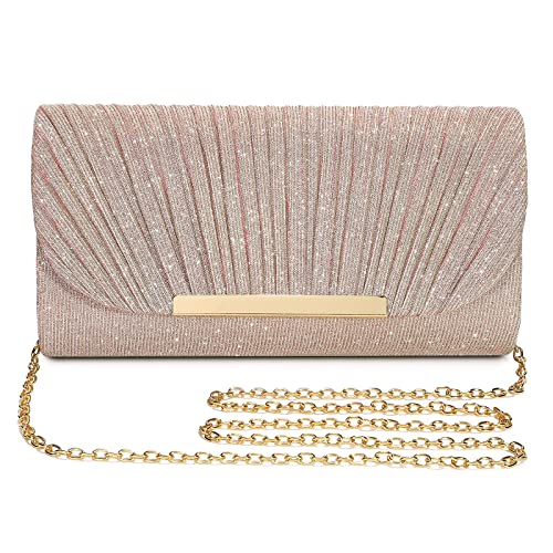 Pochette Donna,Cerimonia Clutches Moda, Borsa da Sera Glitterata con...