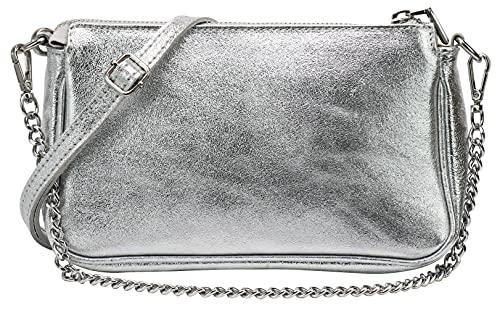 SH Leder Jennie G323 - Borsa a tracolla in vera pelle, 23 x 13 cm,...
