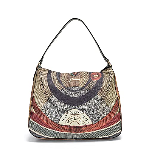 Gattinoni Borsa Hobo Medium Planetarium Classic Finiture in Pelle - da...