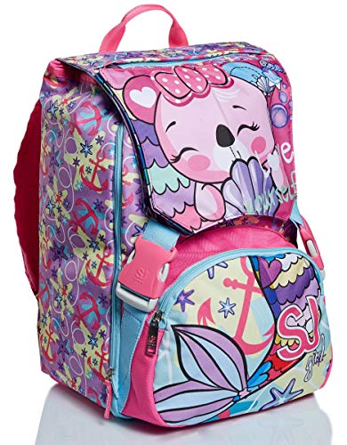 SJ GANG Zaino Scuola Estensibile, SJ Cuccioli, Rosa, Bambine, Multi...