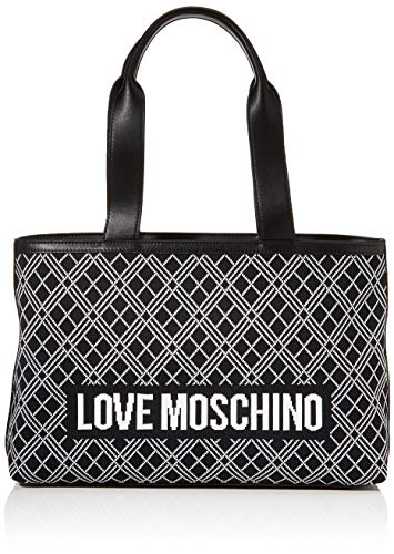 Love Moschino FABRIC, Borsa da donna, Nero, Normale
