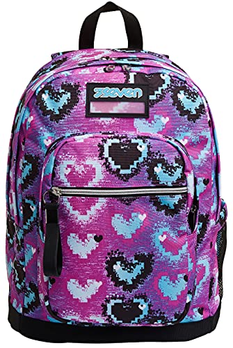 Seven Zaino Scuola New Fit, Rosa, Glossy Girl, Zaino Doppio Scomparto,...