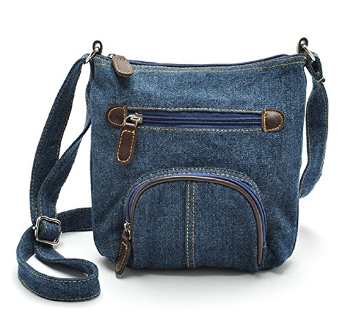 leuchtbox Borsa a tracolla Jeans Borsa a mano Messenger Bag per donna...