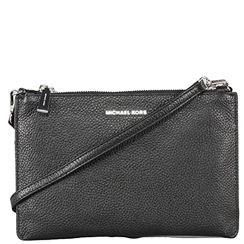 Michael Kors Jet Set, LG DBL Pouch XBODY Donna, Nero, Large