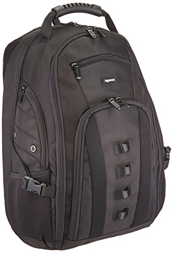 Amazon Basics - Zaino da Viaggio per PC, 1 unità , 17-Pollici, Nero,...