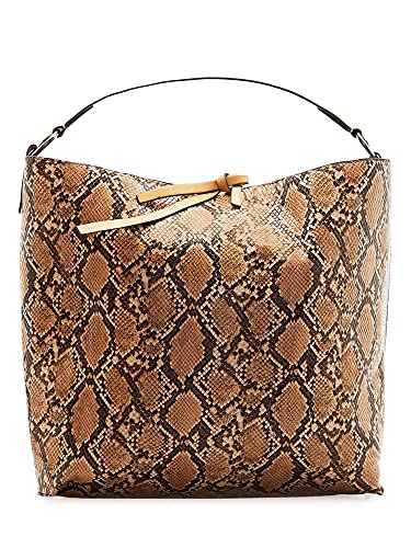MANILA GRACE Borsa Donna Shopping Fede Hobo Pitonato Cipria SOP/15