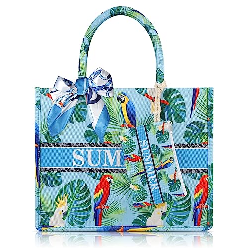 Comius Sharp Grande Borsa da Spiaggia, Borsa da Mare in Tela Spalla...