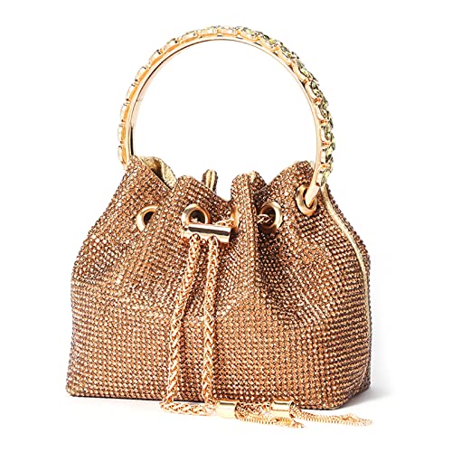 NICOLE & DORIS Borsa a Secchiello da Donna Borsa da Sera con Strass...