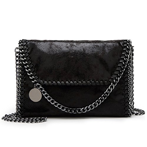 Valleycomfy Borsa da donna a tracolla elegante metallica Cuoio...