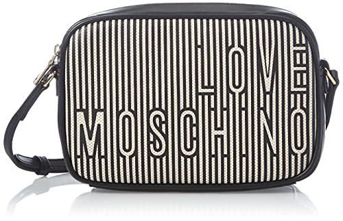 Love Moschino SS21, Camera Bag, da Donna, Borsa a Spalla, Collezione Primavera Estate 2021, Nero, Unica