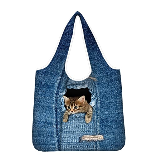 Kuiaobaty Tote Shopper Bag Borse della spesa riutilizzabili pieghevoli...