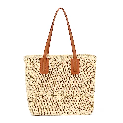 SUTUKU Borsa di Paglia Grande per le Donne Intrecciata in Spiaggia...