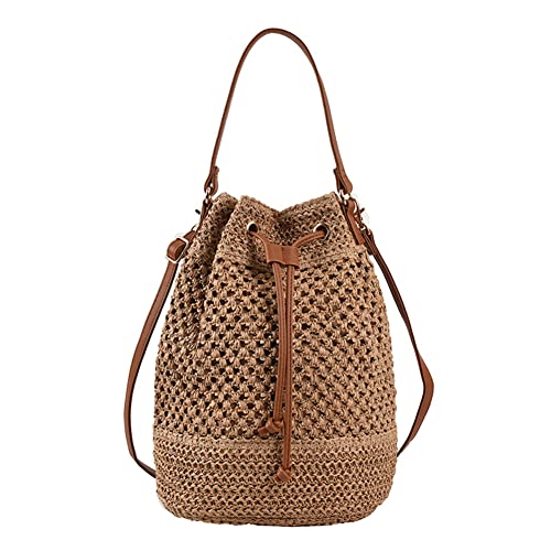 Junerain Borsa di paglia per le donne,grande borsa da spiaggia...