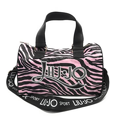 Borsa Liu-jo sport bauletto a mano/tracolla zebra rosa/nero BS22LJ43...