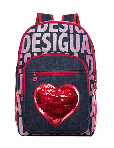 Desigual Moch_pinapple - Zaini Bambina, Blu (Denim Raw), 13x39.5x31 cm...