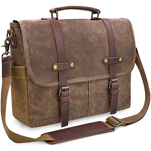 NEWHEY Borsa Lavoro Uomo Tela Messenger Borse Spalla Laptop Tracolla...