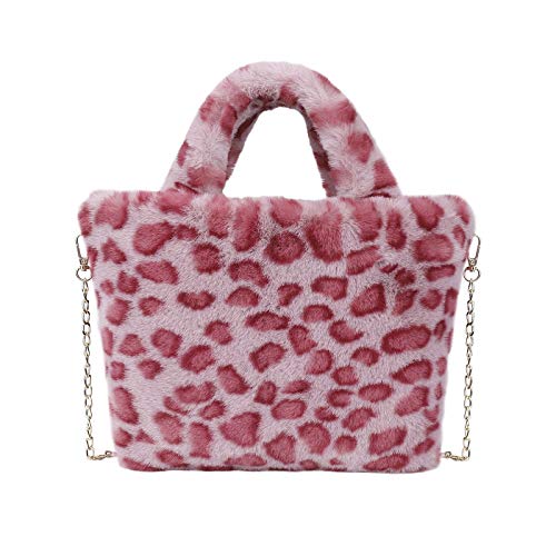 ISIYINER Borsa a Tracolla da Donna con Catena Borsa in Pelliccia...