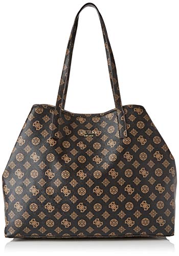 Guess Vikky Large Tote, Borsa Donna, Brown, 18x31x39.5 cm (W x H x L)
