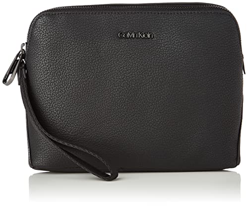 Calvin Klein Custodia compatta Diagonale, Borse Uomo, CK Nero, OS