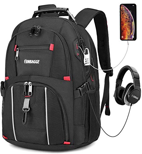 VINBAGGE Zaino Antifurto,Zaino Uomo Lavoro Zaino per PC Portatile 15.6...