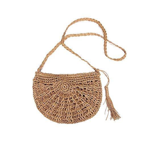 borsa paglia,borsa intrecciata,Borsa a tracolla di tessitura fatta a...