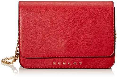 REPLAY Fw3880.000.a0132d - Borse a tracolla Donna, Rosso (Gloss Red),...