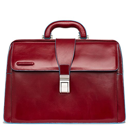 PIQUADRO BLUE SQUARE Borsa da medico in Vera Pelle Mogano CA2007B2/MO