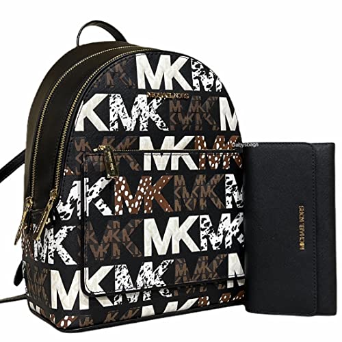 Michael Kors Adina Zaino Medio Signature Logo Bag Con Stampa Animale...