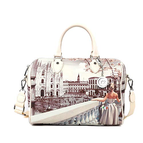 YNOT Borsa da donna mano con tracolla con stampa Milano, tasche...
