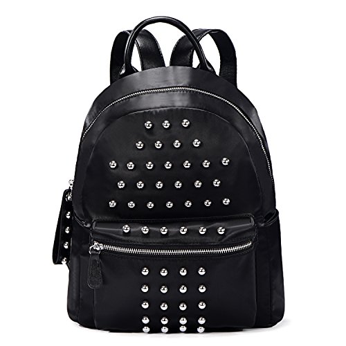 DonDon Zaino donna similpelle con borchie Sfera nero