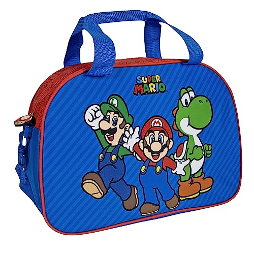 PERLETTI Borsone Palestra Super Mario Bros Bambino - Borsa da Viaggio...