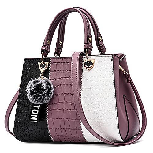 DIRRONA Borsa da Donna Design a Blocchi di Colore Borsa a Tracolla...