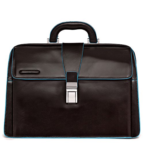Piquadro Blue Square Borsa Dottore, Pelle, Mogano, 36 cm