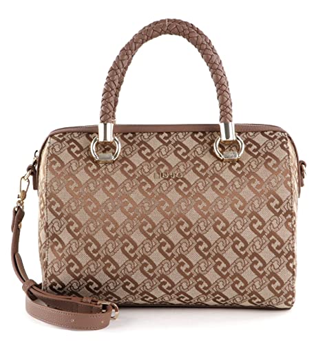 Borsa Liu Jo manhattan M bauletto logo LJ AF1158 T6438 tortoise she