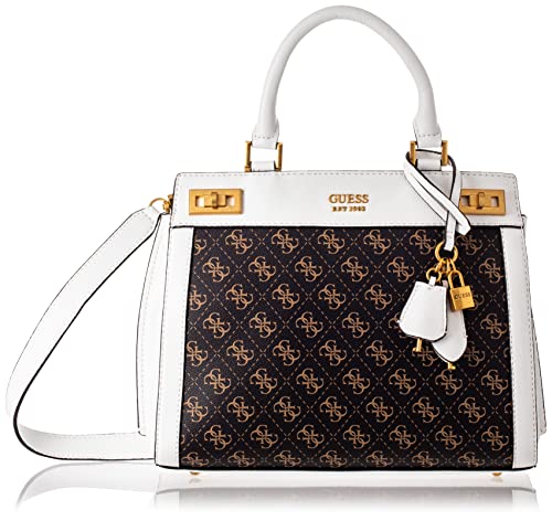 Guess Borsa katey logo 4G bauletto ZA787026 brown logo/white