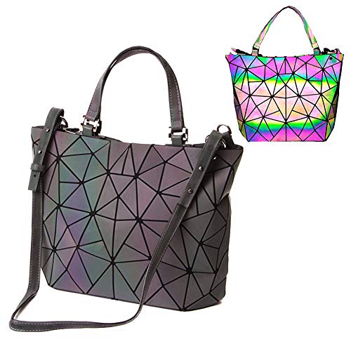Parnerme Borse a Mano Da Donna Geometrica Borse Ecopelle Luminosa...