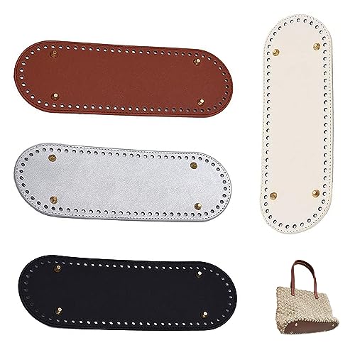Dfuqanb 4 Pezzi Fondi per Borse, Fondo Borsa Uncinetto(26.5 x 8 cm),...