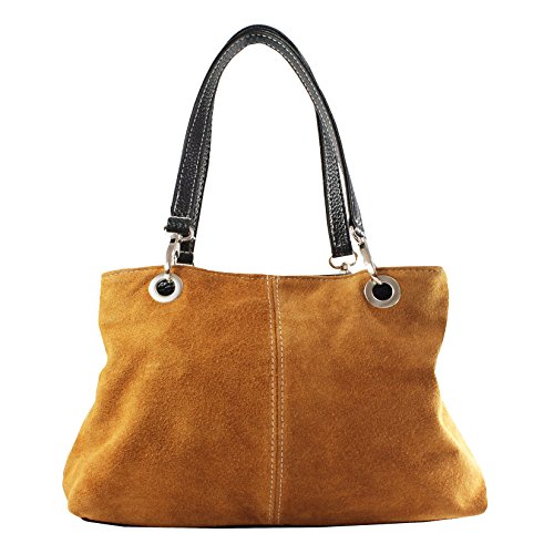 Chicca Borse 10028, Borsa a Mano Donna, Marrone (Cuoio), 32x20x14 cm...
