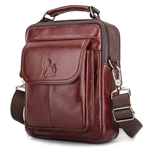 BAIGIO Borsello Uomo Pelle Borsa a Tracolla Vintage Borsa a Spalla...
