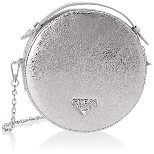 Guess Yo, Borsa a Spalla Donna, Argento (Silver/SIL), 18x18x5.5 cm (W...