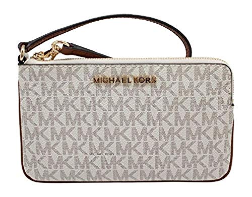 Michael Kors Jet Set Travel Large Top Zip Signature PVC Wristlet...