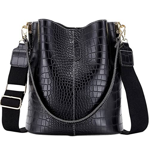 KEEPOP Borsa a Secchiello in Pelle Borsa a Tracolla per Donna Moda...